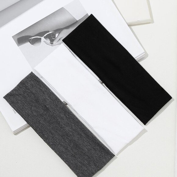 Headbands for Women - Elastic Fabric Sweat Headbands for Yoga, Running, Sports - - Picture 3 of 7